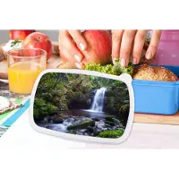 MuchoWow Broodtrommel Blauw - Lunchbox - Brooddoos - Waterval - Natuur - Water - 18x12x6 cm - Kinderen - Jongen