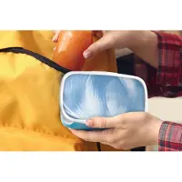 MuchoWow Broodtrommel Blauw - Lunchbox - Brooddoos - Blauw - Acrylverf - Design - 18x12x6 cm - Kinderen - Jongen