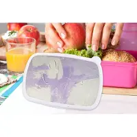 MuchoWow Broodtrommel Roze - Lunchbox - Brooddoos - Abstract - Verf - Design - 18x12x6 cm - Kinderen - Meisje