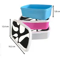 MuchoWow Broodtrommel Blauw - Lunchbox - Brooddoos - Plant - Zwart - Minimalisme - 18x12x6 cm - Kinderen - Jongen