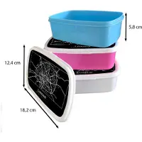 MuchoWow Broodtrommel Wit - Lunchbox - Brooddoos - Kaart - Stadskaart - Londen - Plattegrond - 18x12x6 cm - Volwassenen