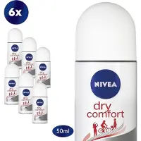 Nivea - Deodorant - Roller - Dry Comfort - 50ml x 6