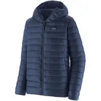 Patagonia - Donsjassen - M's Down Sweater Hoody New Navy voor Heren van Nylon - Maat XL - Marine blauw