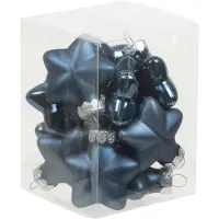 Othmar decorations Kersthangers - sterren - 12x - donkerblauw - Kersthangers