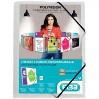 Oxford Elastomap Oxford Polyvision A4 met insteektas 3 kleppen PP transparant