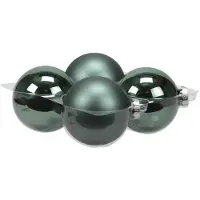 Othmar decorations 4x stuks glazen kerstballen emerald groen (greenlake) 10 cm mat/glans - Kerstbal