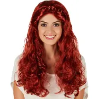 Dressforfun - Vrouwenpruik koningin Renaissance - verkleedkleding kostuum halloween verkleden feestkleding carnavalskleding carnaval feestkledij partykleding - 301124