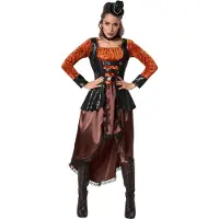 TecTake dressforfun - Steampunk prinses XXL - verkleedkleding kostuum halloween verkleden feestkleding carnavalskleding carnaval feestkledij partykleding - 302324