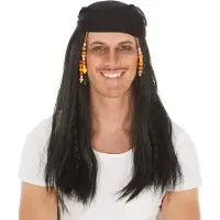 Dressforfun - Pruik piraat - verkleedkleding kostuum halloween verkleden feestkleding carnavalskleding carnaval feestkledij partykleding - 300742