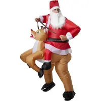 TecTake kerstman kostuum – one size universeel – kleur: rood