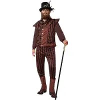 TecTake dressforfun - Steampunk gentleman XL - verkleedkleding kostuum halloween verkleden feestkleding carnavalskleding carnaval feestkledij partykleding - 302343