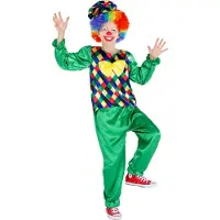 TecTake dressforfun - jongenskostuum clown Freddy 104 (3-4j) - verkleedkleding kostuum halloween verkleden feestkleding carnavalskleding carnaval feestkledij partykleding - 300796