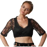 Dressforfun Dirndlblouse Resi XXL - verkleedkleding kostuum halloween verkleden feestkleding carnavalskleding carnaval feestkledij partykleding - 303089