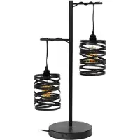 Hoyz tafellamp industrieel vintage tafellamp van metaal en glas spiraal
