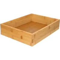 Gerimport Kast/lade/make-up sorteer organizer bamboe hout bakje 32 x 24 x 7 cm - Make-up dozen