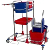 Synx Tools Chrome Schoonmaakwagen - Wielen - Systeemwagen