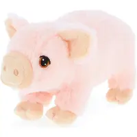 Keel Toys Pluche knuffel dier roze varken/biggetje 18 cm - Knuffel boederijdieren