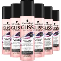 GLISS Split end Miracle Anti-klit spray - 6 x 200 ml - voordeelverpakking Haarspray