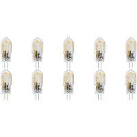 Velvalux LED Lamp 10 Pack - Velvalux - G4 Fitting - Dimbaar - 2W - Helder/Koud Wit 6000K - Transparant - 12V Steeklamp Vervangt
