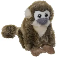 Nature Planet Pluche Squirrel aapje knuffel van 18 cm - Knuffeldier
