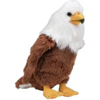 Nature Planet Pluche Amerikaanse Zeearend roofvogel knuffel van 20 cm - Vogel knuffels