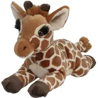 Nature Planet Pluche dieren knuffels Baby giraffe van 33 cm - Knuffeldier