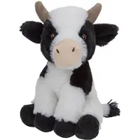 Nature Planet Pluche dieren knuffels Koe van 23 cm - Knuffel boederijdieren