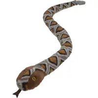 Nature Planet Pluche dieren knuffels gevlekte ratelslang van 150 cm - Knuffeldier