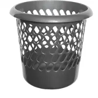 Whitefurze Papierbak/prullenbak - 25 liter - Kunststof - Grijs - 30 x 28 cm - Prullenmanden