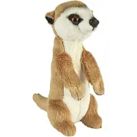 Ravensden Pluche knuffel dier Stokstaartje - 15 cm - Speelgoed Stokstaartjes knuffelbeesten - Knuffeldier