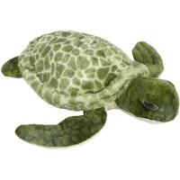 Ravensden pluche zeeschildpad knuffel dier - groen - 26 cm - Knuffel zeedieren
