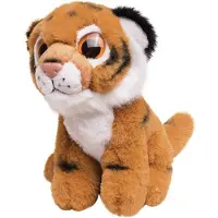 Nature Planet Pluche bruine Tijger knuffeldier van 13 cm - Knuffeldier