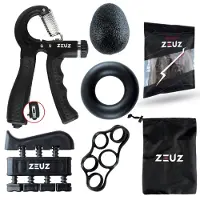 ZEUZ 5-Delige Fitness Handtrainer Set – Trainer voor Hand, Onderarm, Pols & Vingers