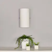 LUCANDE Wandlamp Sidra , dimbaar, wit / opaal, Woon-/ Eetkamer, Glas, Modern, wandlamp