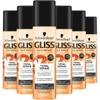 GLISS Total Repair Anti-Klit Spray - Haarverzorging - Leave-in-Conditioner - Vermindert Haarbreuk - Hittebescherming - Voordeelverpakking - 6x 200ml