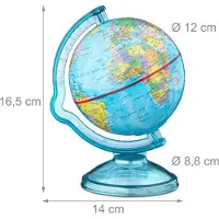 Relaxdays Spaarpot Globe (14 x 16,5 x 14 cm)