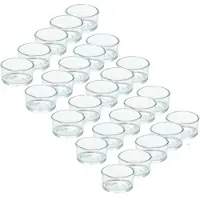 Trend Candles theelichthouder - 25x - glas - transparant - 4x3 cm - waxinelicht
