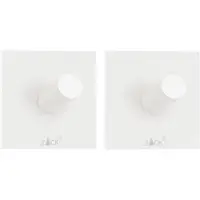 Zack Handdoekenhaak Peco Vierkant Wit 4,2 cm (2-Delig)