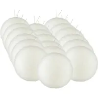 Gerimport Kerstballen 36x stuks - wit kunststof glitters - D5 cm - feestelijk - elegant