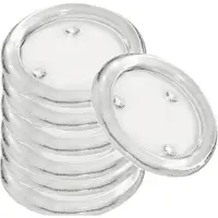 Trend Candles Ronde kaarsenhouder/kaars onderzetter - 25x - glas - 11 cm - voor stompkaarsen tot Dia 8 cm