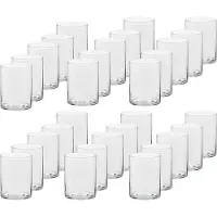 Trend Candles Theelichthouder - 30x - transparant - glas - hoog model - 5,5 x 6,5 cm - Glazen kaarsenhouders - Woondecoraties