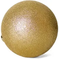 Gerimport Kerstbal - kunststof - goud - glitters - D20 cm