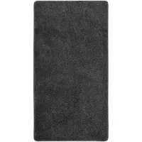 vidaXL Vloerkleed shaggy anti-slip 80x150 cm donkergrijs