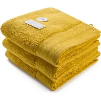 Artg Towelzz - DeLuxe - Handdoek - 60 x 110 cm - Donker Geel - Mustard - Set 3 stuks
