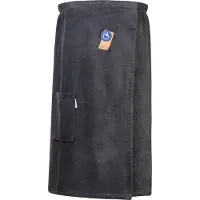 Artg Towelzz - Sauna Kilt - Dames - met Klittenband - Donkergrijs - Graphite - (borstomvang tot 135 cm)