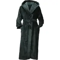 Artg Robezz - DeLuxe - Velours Badjas met Capuchon - Zwart - Very Black - Maat XS