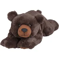 Nature Planet Pluche liggende bruine Beer knuffel van 38 cm - Dieren speelgoed knuffels cadeau