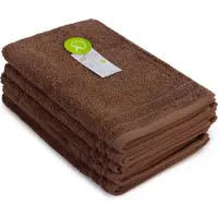 Artg Organic - Biologisch Katoen - Gastenhanddoek - 60 x 40 cm - Walnootbruin - Walnut - Set 5 stuks