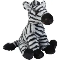 Ravensden pluche knuffel Zebra - zwart/wit - 30 cm - Safari dieren - Cadeau - kinderen