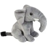 Ravensden pluche knuffel dier Olifant - grijs - 18 cm - olifanten knuffels - safari dieren - cadeau